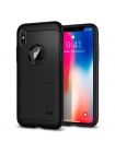 Чехол Spigen для iPhone X Slim Armor, Black, 057CS22138