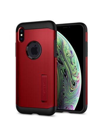 Чехол Spigen для iPhone X/XS Slim Armor, Merlot Red (063CS24520), 063CS24520