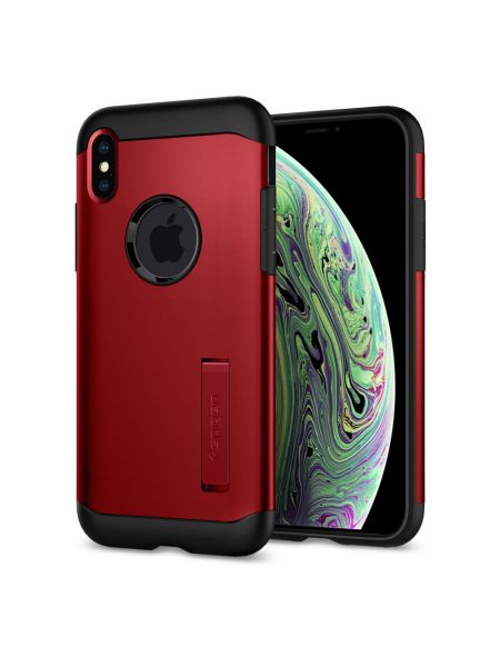 Чехол Spigen для iPhone X/XS Slim Armor, Merlot Red 