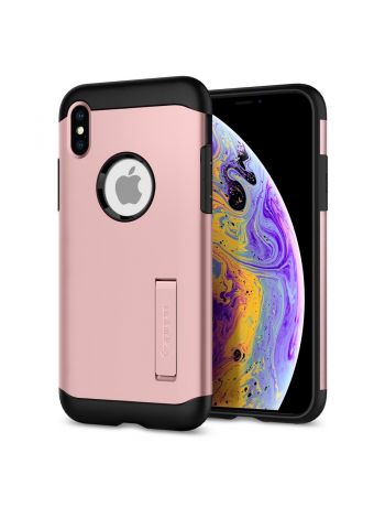 Чехол Spigen для iPhone X/XS Slim Armor, Rose Gold (063CS24519), 063CS24519