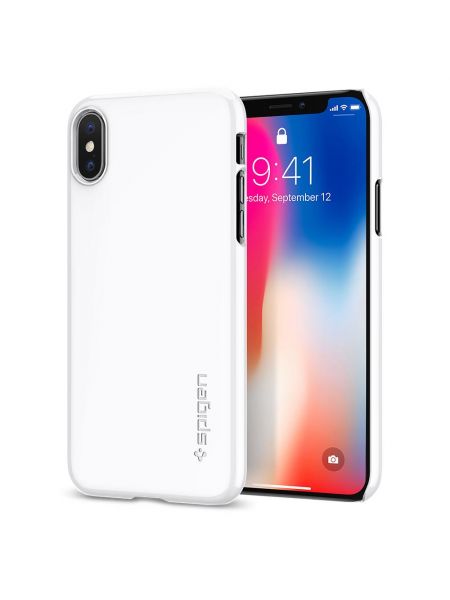 Чехол Spigen для iPhone X/XS Thin Fit, Jet White