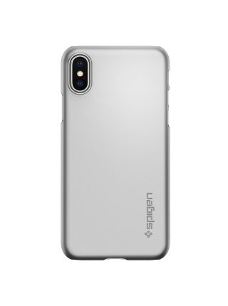 Чехол Spigen для iPhone X/XS Thin Fit, Satin Silver Чехол Spigen для iPhone X/XS Thin Fit, Satin Silver
