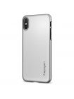 Чехол Spigen для iPhone X/XS Thin Fit, Satin Silver , 057CS22113