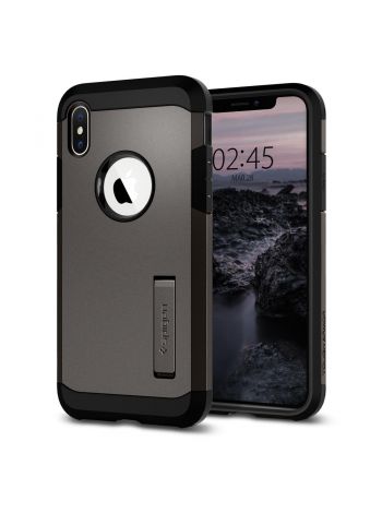 Чехол Spigen для iPhone X/XS Tough Armor, Gunmetal (057CS22161), 057CS22161