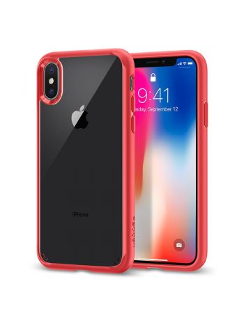 Чехол Spigen для iPhone X/XS Ultra Hybrid, Red, 057CS22130