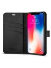Книжка-Чехол Spigen для iPhone X/XS Wallet S, Black, 057CS22176
