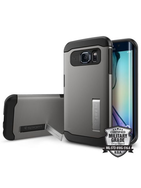 Чехол SGP Slim Armor для Galaxy S6 Edge, Gunmetal 