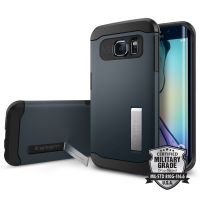 Чехол SGP Slim Armor для Galaxy S6 Edge, Metal Slate