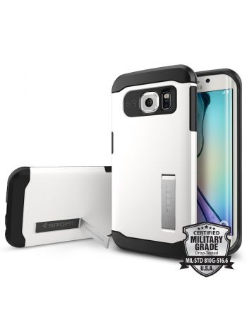 Чехол SGP Slim Armor для Galaxy S6 Edge, Shimmery White, SGP11424