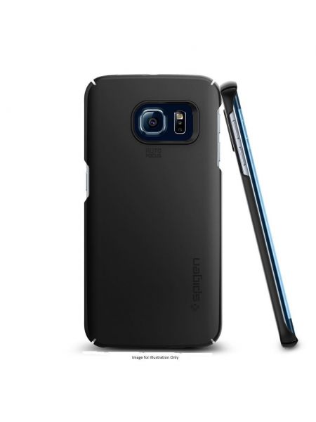 Чехол Spigen Thin Fit для Galaxy S6 Edge, Smooth Black 