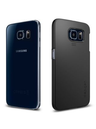 Чехол Spigen Thin Fit для Galaxy S6, Smooth Black 