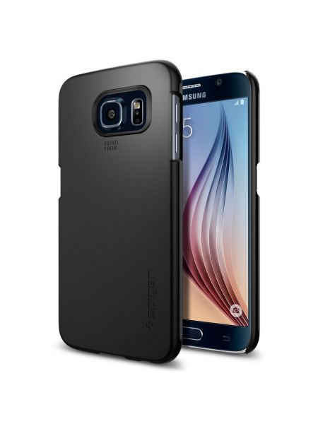 Чехол Spigen Thin Fit для Galaxy S6, Smooth Black 