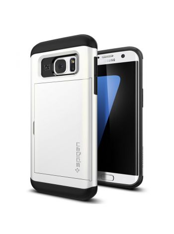 Чехол Galaxy S7 Edge Slim Armor CS, Shimmery White, 556CS20601