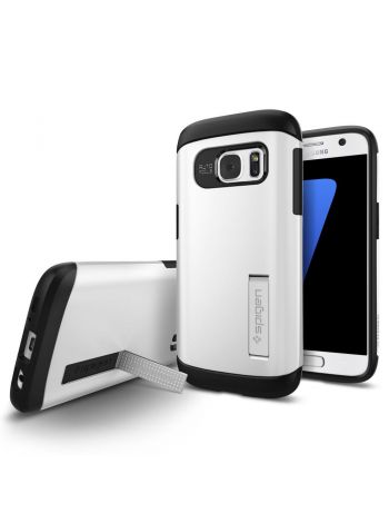 Galaxy S7 Case Slim Armor, Shimmery White, 555CS20013