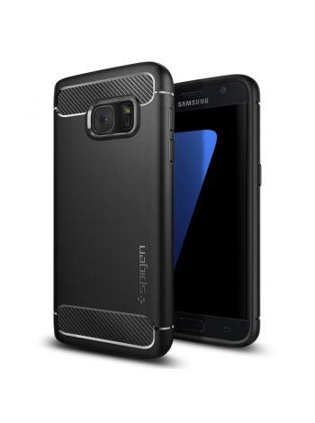 Чехол Spigen Rugged Armor для Galaxy S7, Black, 555cs20007
