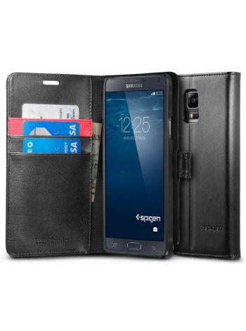 Чехол Spigen Wallet S для Samsung Galaxy Note 4, Black , SGP11147